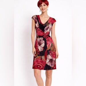 Desigual Azucena Midi Twist Front Floral Dress